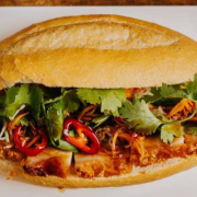 Crackling Pork Baguette Roll + Vietnamese Iced White Coffee