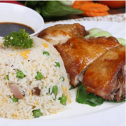 Crispy Skin Chicken with Egg Fried Rice