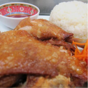 Crispy Skin Chicken with Steamed Rice