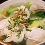 Steamed Sliced Chicken Noodle Soup